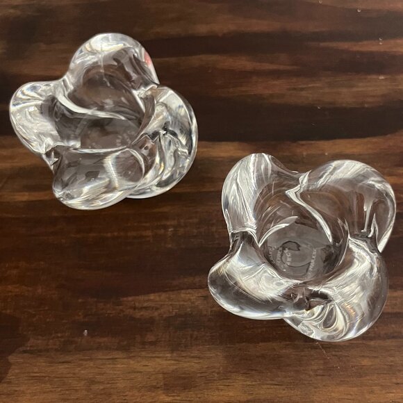 Pair of Crystal de Sèvres Candle Holders – Made in France - Picture 1 of 2